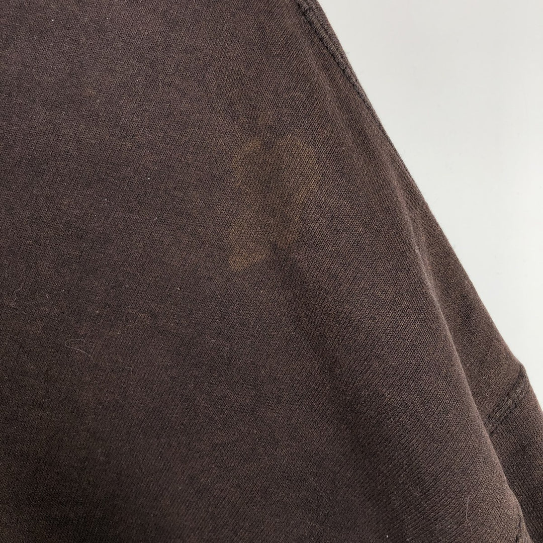 Carhartt full-zip sweatshirt hoodie, men's size XXXXL cotton brown type Vintage Second Hand