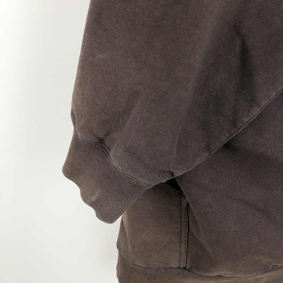 Carhartt full-zip sweatshirt hoodie, men's size XXXXL cotton brown type Vintage Second Hand