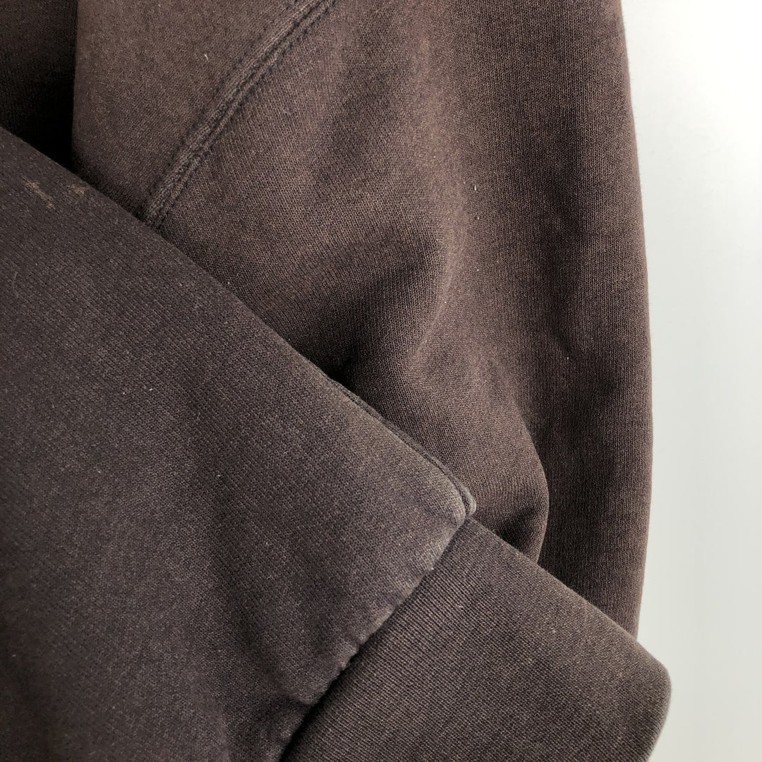 Carhartt full-zip sweatshirt hoodie, men's size XXXXL cotton brown type Vintage Second Hand