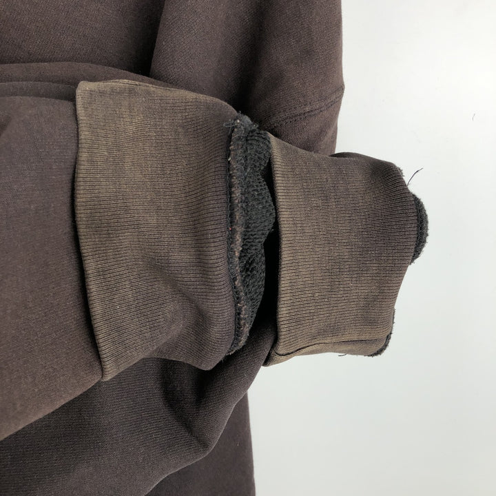 Carhartt full-zip sweatshirt hoodie, men's size XXXXL cotton brown type Vintage Second Hand