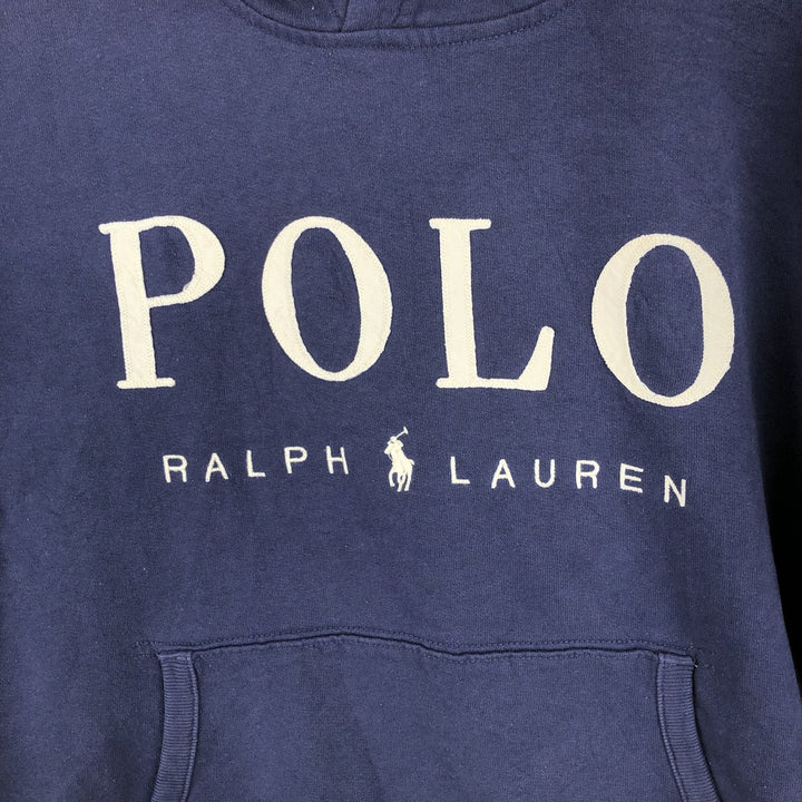 Ralph Lauren POLO RALPH LAUREN Sweatshirt pullover hoodie, men's size M cotton navy blue type Vintage Second Hand
