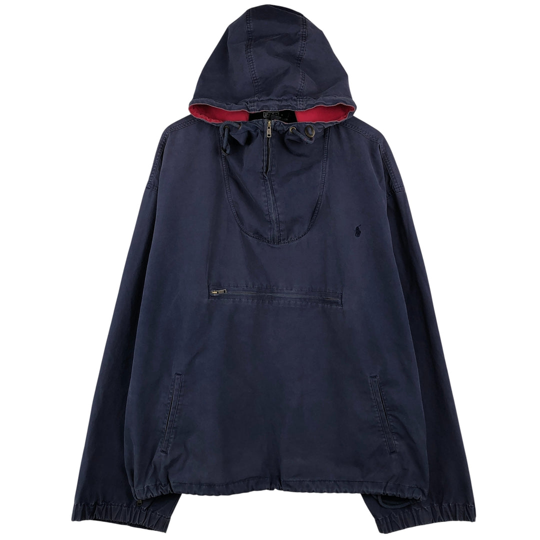 Ralph Lauren POLO by Ralph Lauren Cotton Hoodie Anorak Hoodie Men's XXL equivalent cotton navy blue type Vintage Second Hand