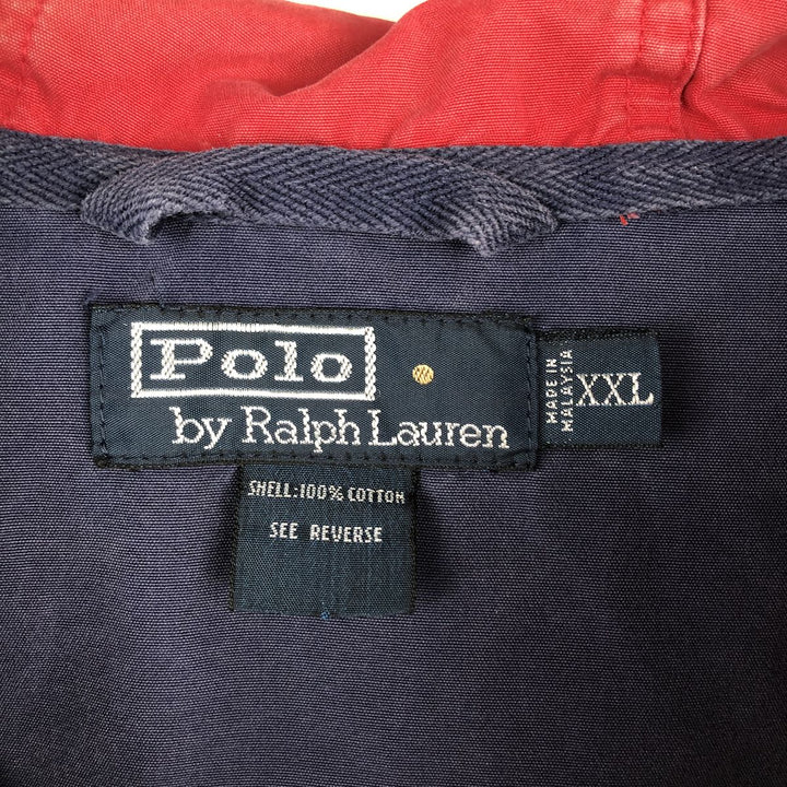 Ralph Lauren POLO by Ralph Lauren Cotton Hoodie Anorak Hoodie Men's XXL equivalent cotton navy blue type Vintage Second Hand