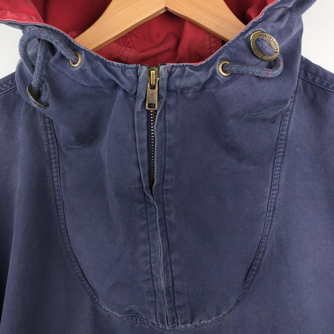 Ralph Lauren POLO by Ralph Lauren Cotton Hoodie Anorak Hoodie Men's XXL equivalent cotton navy blue type Vintage Second Hand
