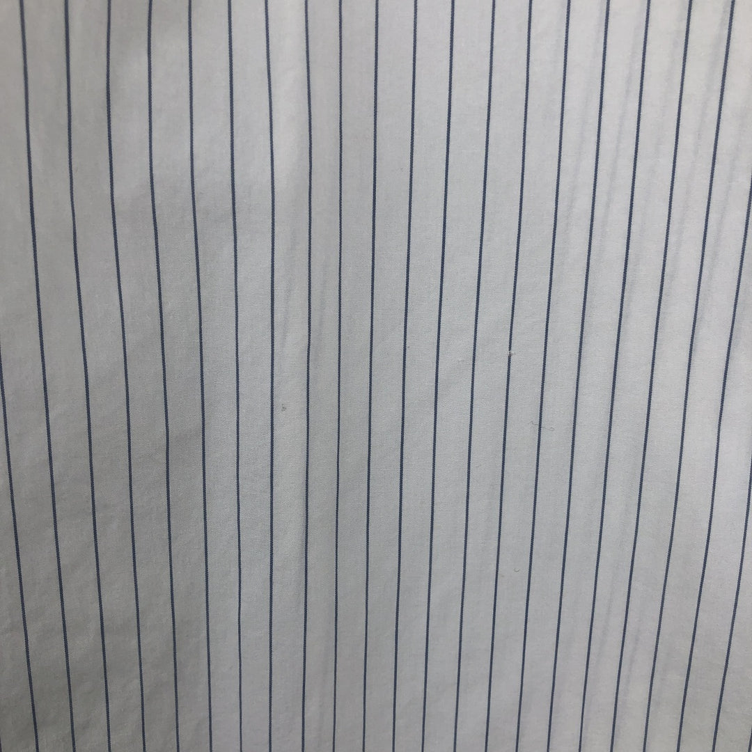 Ralph Lauren long sleeve button down striped shirt, men's size L cotton white type Vintage Second Hand
