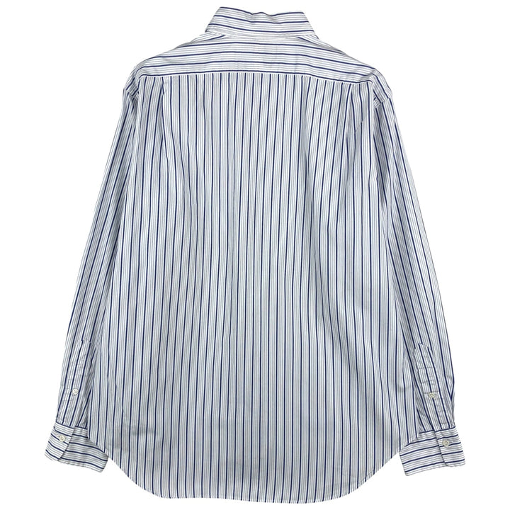 Ralph Lauren POLO by Ralph Lauren PHILIP Long-Sleeve Cotton Stripe Shirt, Men's Size L (approx.) cotton white type Vintage Second Hand