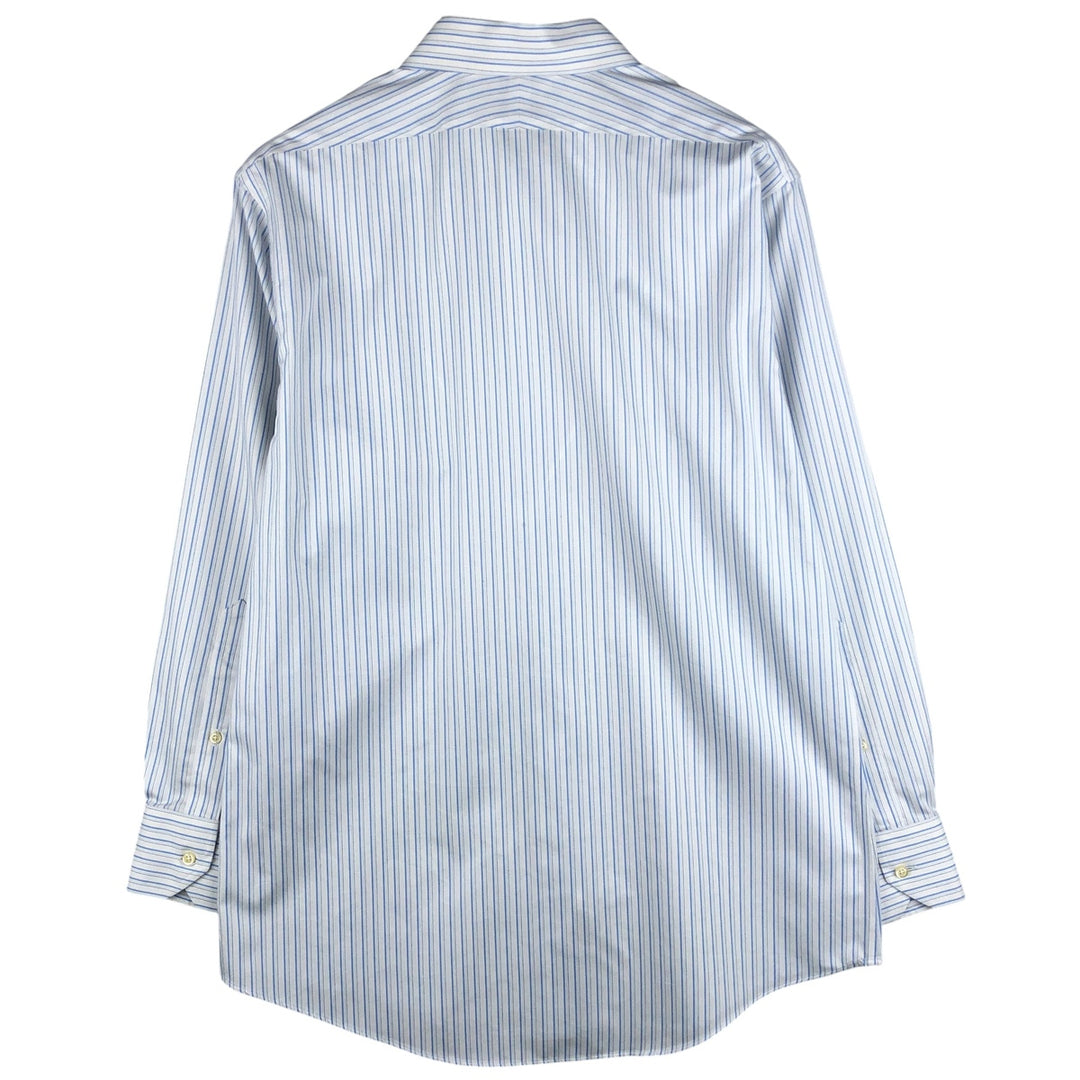 Brooks Brothers Est.1818 Long Sleeve Cotton Striped Shirt, Men's M Size Supima Cotton white type Vintage Second Hand