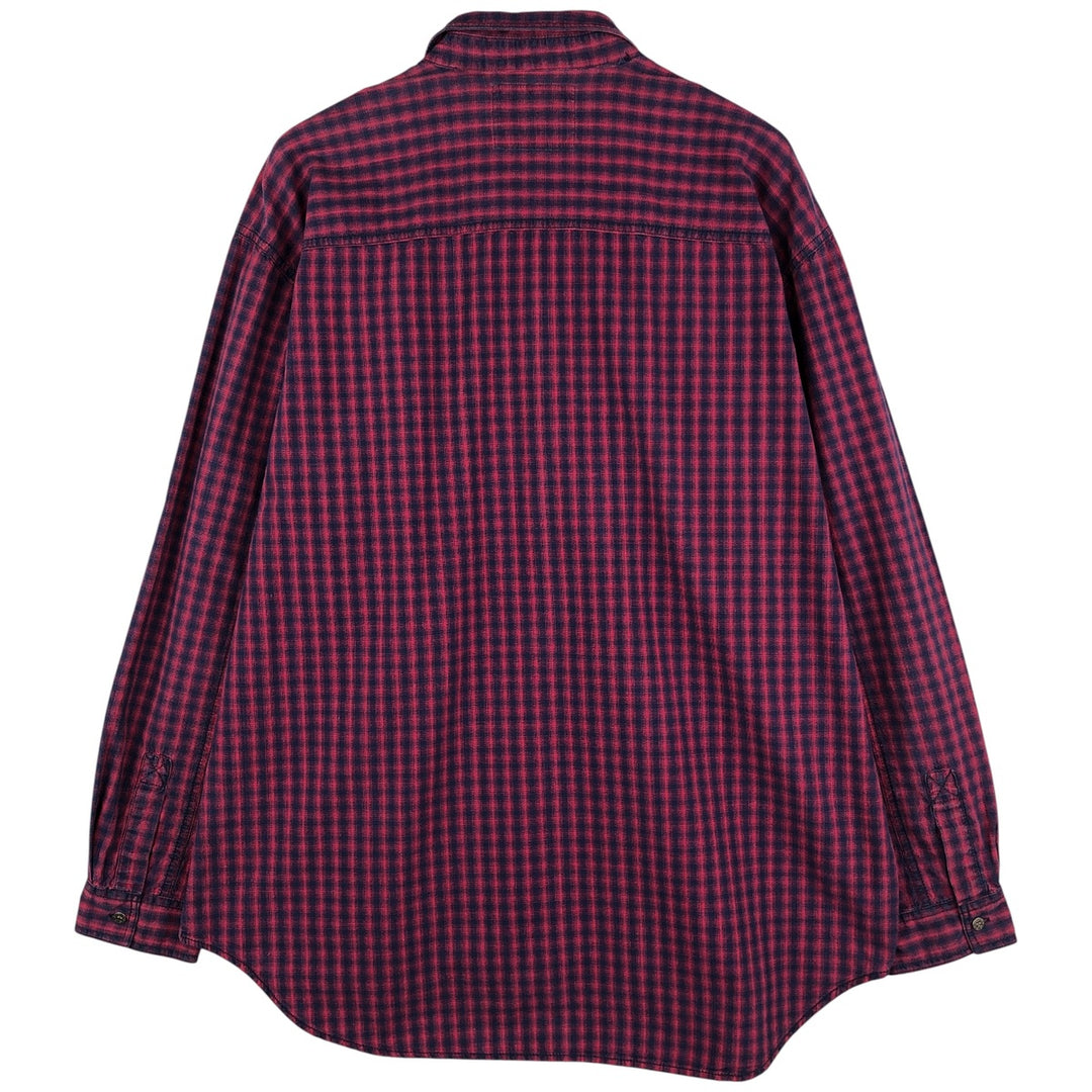 90s-00'S Vintage Levi's Long Sleeve Cotton Check Shirt, Men's Size XL cotton red type Vintage Second Hand