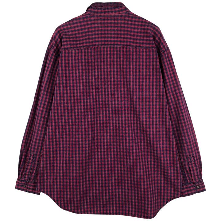 90s-00'S Vintage Levi's Long Sleeve Cotton Check Shirt, Men's Size XL cotton red type Vintage Second Hand