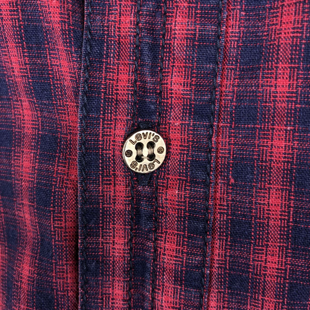90s-00'S Vintage Levi's Long Sleeve Cotton Check Shirt, Men's Size XL cotton red type Vintage Second Hand