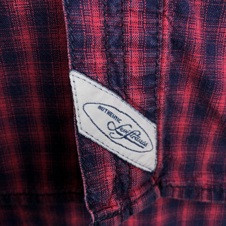 90s-00'S Vintage Levi's Long Sleeve Cotton Check Shirt, Men's Size XL cotton red type Vintage Second Hand