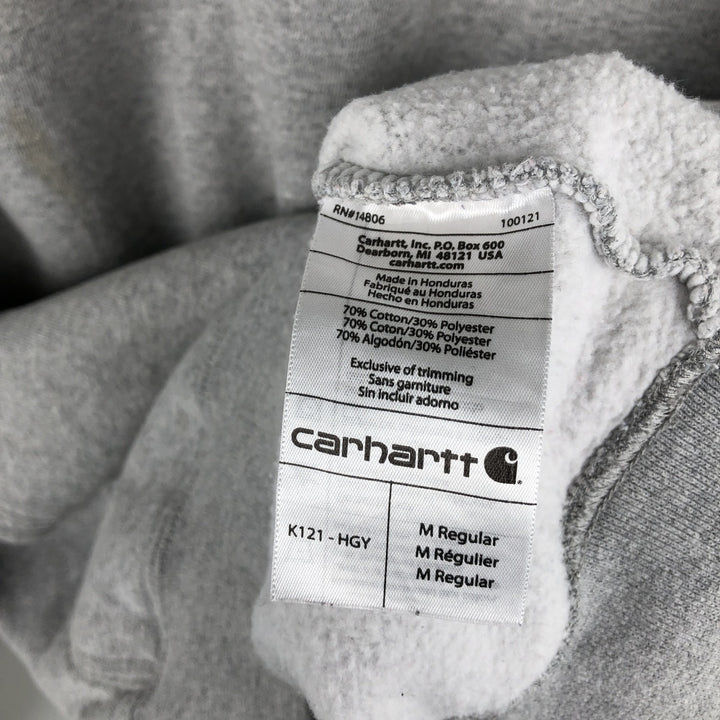 Carhartt ORIGINAL FIT sweatshirt pullover hoodie, men's size M cotton gray type Vintage Second Hand