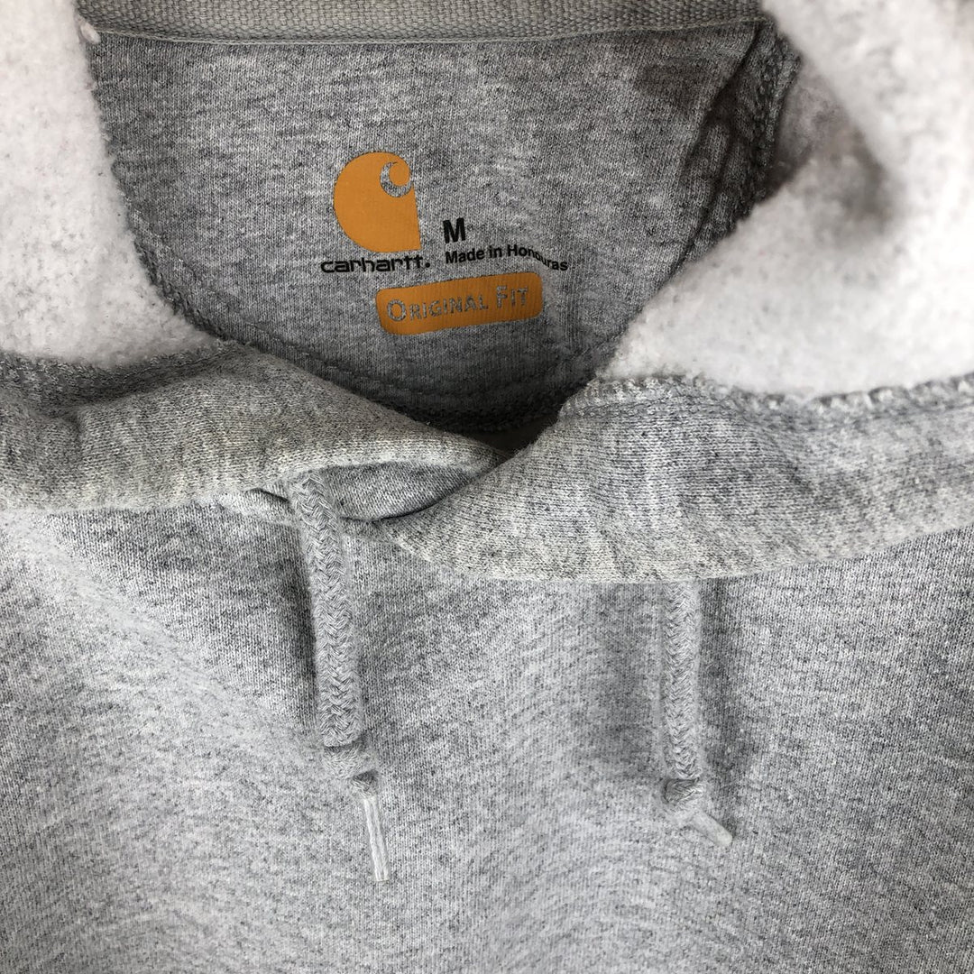 Carhartt ORIGINAL FIT sweatshirt pullover hoodie, men's size M cotton gray type Vintage Second Hand