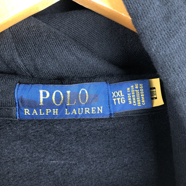 Ralph Lauren POLO RALPH LAUREN Sweatshirt Pullover Hoodie Men's XXL cotton black type Vintage Second Hand