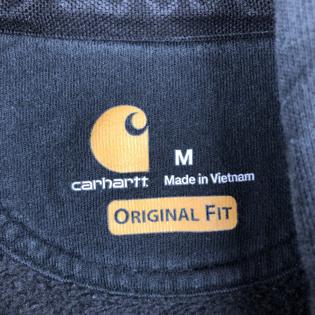Carhartt ORIGINAL FIT sweatshirt pullover hoodie, men's size M cotton black type Vintage Second Hand