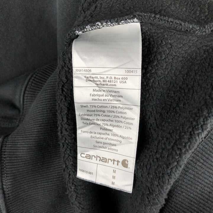 Carhartt ORIGINAL FIT sweatshirt pullover hoodie, men's size M cotton black type Vintage Second Hand