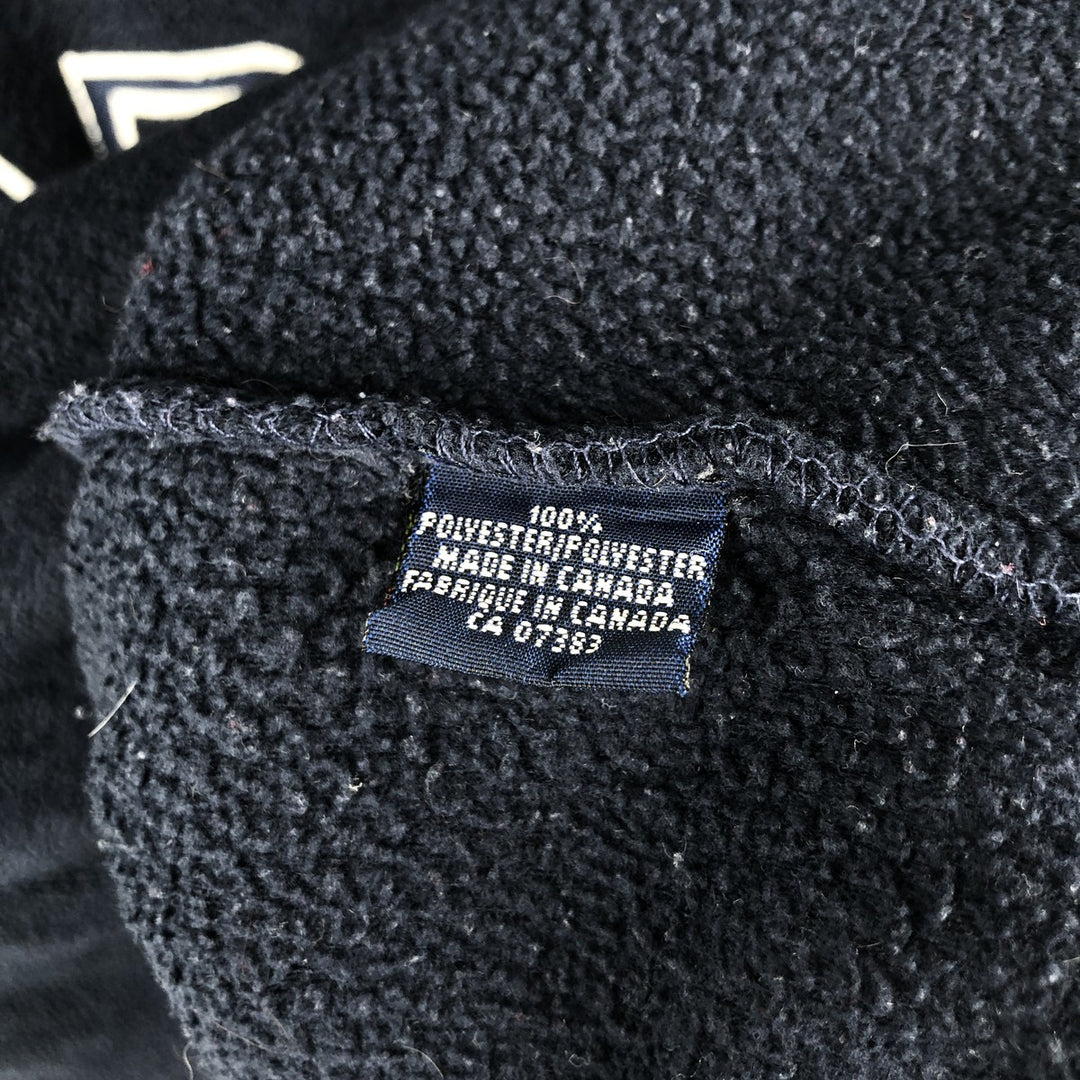 Ralph Lauren Chaps Half-Zip Fleece Pullover, Made in Canada, Men's Size L polyester navy blue type Vintage Second Hand