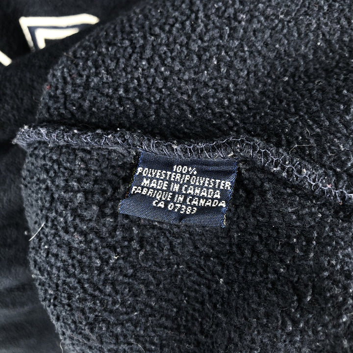 Ralph Lauren Chaps Half-Zip Fleece Pullover, Made in Canada, Men's Size L polyester navy blue type Vintage Second Hand