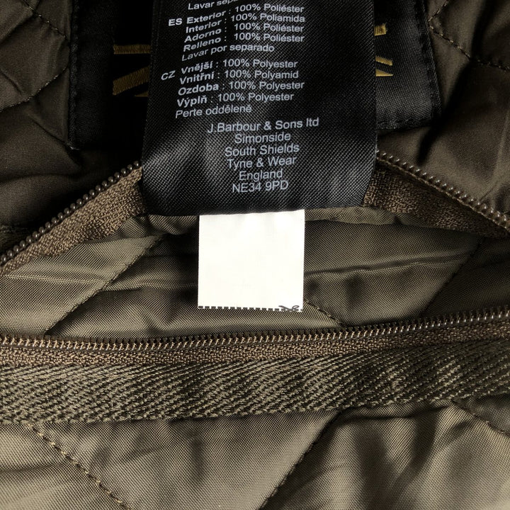 Barbour LAND ROVER padded quilted vest, men's size XXL. polyester Khaki type Vintage Second Hand