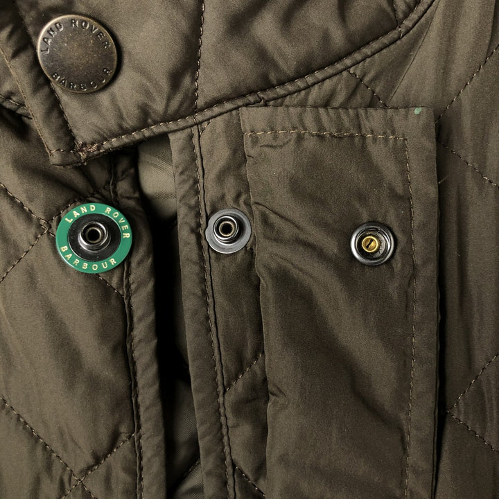 Barbour LAND ROVER padded quilted vest, men's size XXL. polyester Khaki type Vintage Second Hand