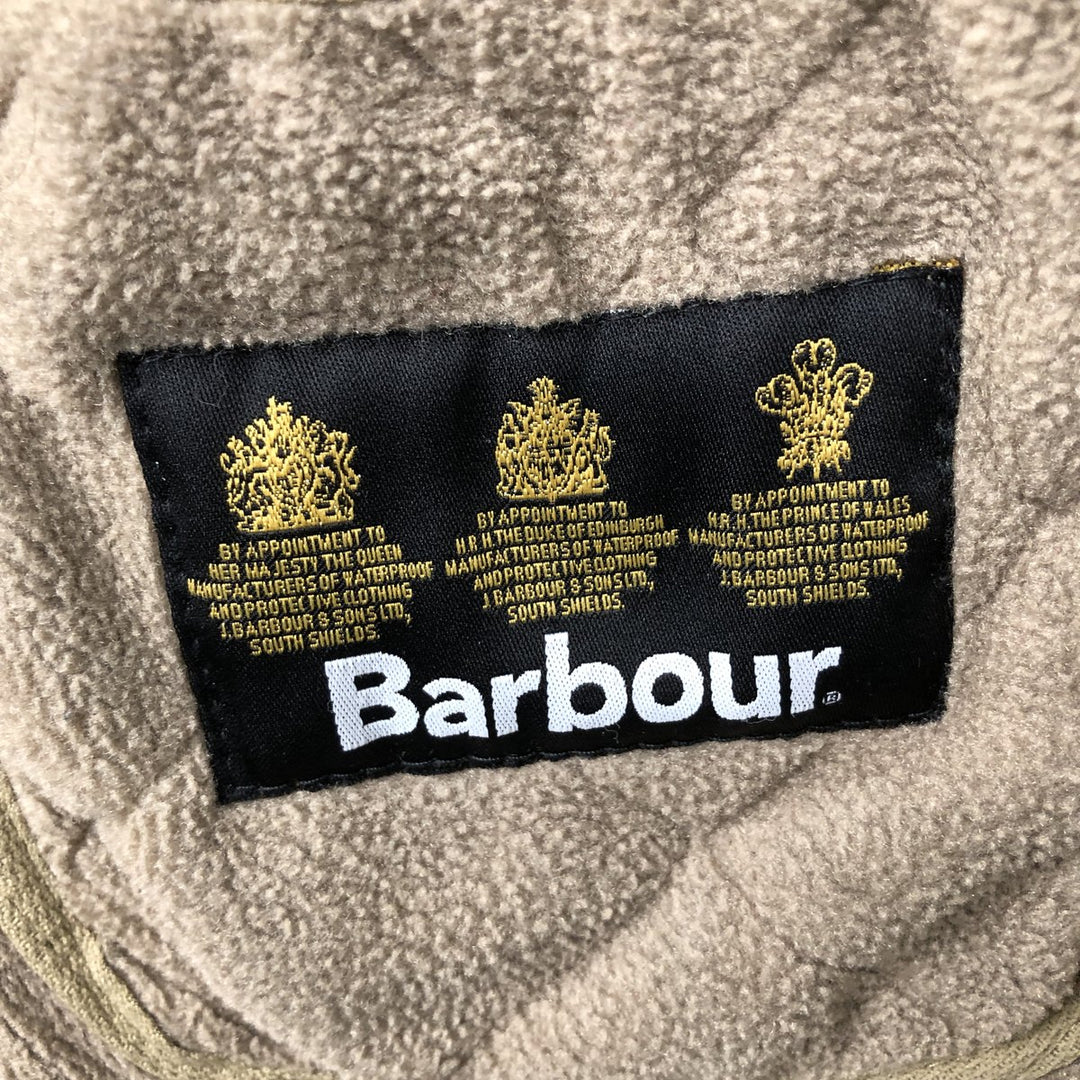 2000'S Barbour D229 Polarquilt Waistcoat Zip-in Liner 3-Warrant Quilted Vest, Men's Size L (approx.) polyester Khaki type Vintage Second Hand