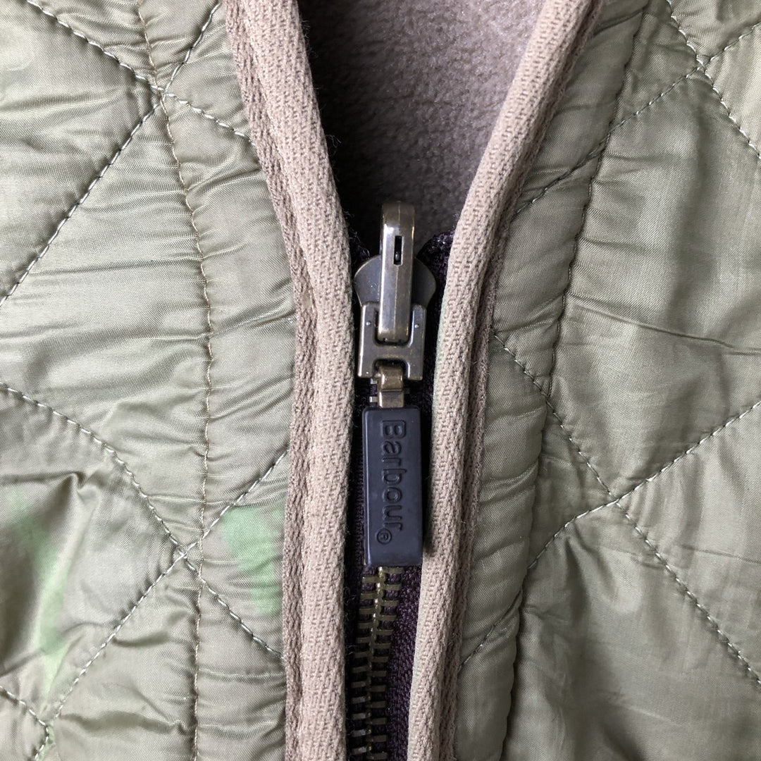 2000'S Barbour D229 Polarquilt Waistcoat Zip-in Liner 3-Warrant Quilted Vest, Men's Size L (approx.) polyester Khaki type Vintage Second Hand