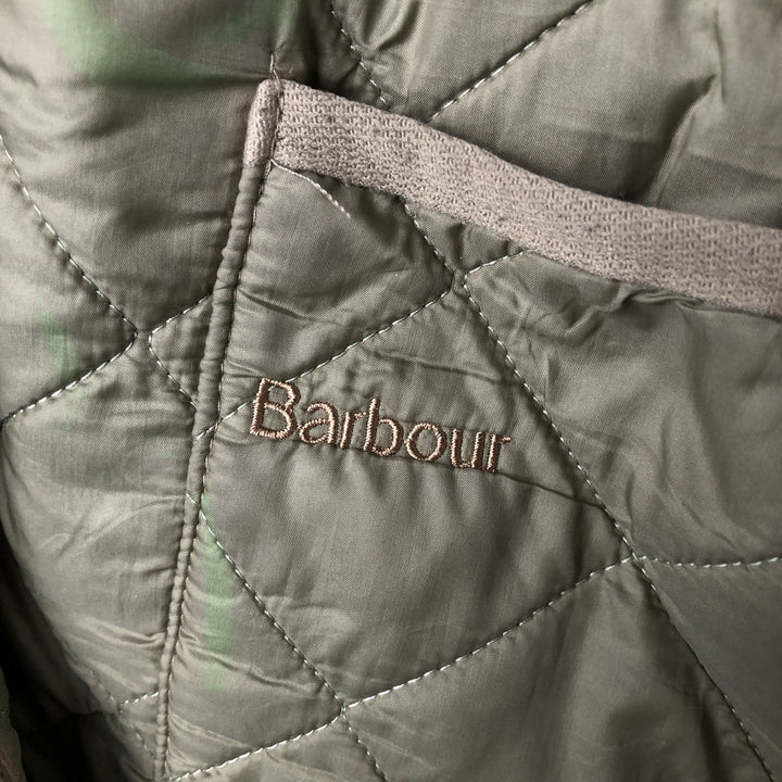 2000'S Barbour D229 Polarquilt Waistcoat Zip-in Liner 3-Warrant Quilted Vest, Men's Size L (approx.) polyester Khaki type Vintage Second Hand