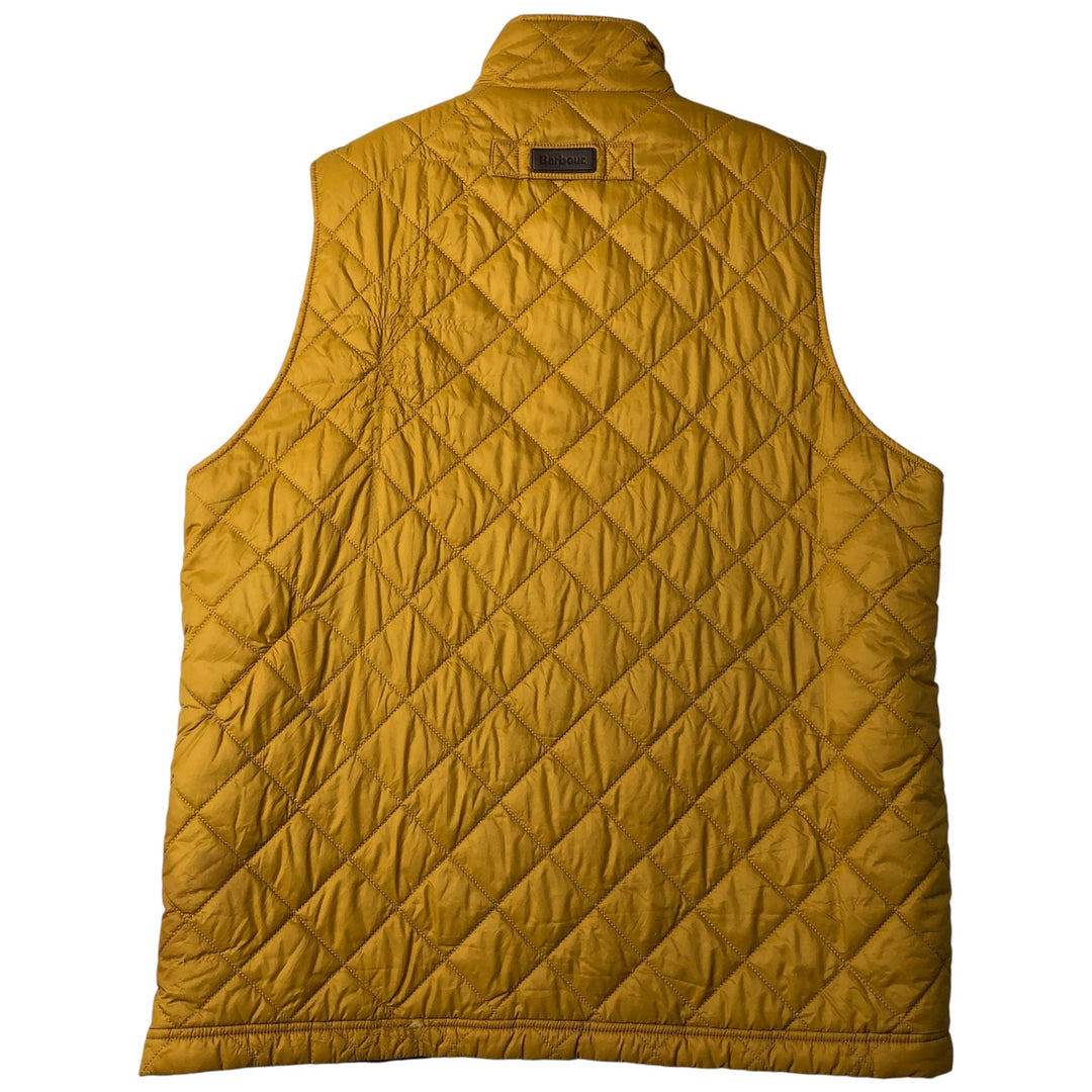 Barbour padded quilted vest, men's XL size polyamide yellow type Vintage Second Hand