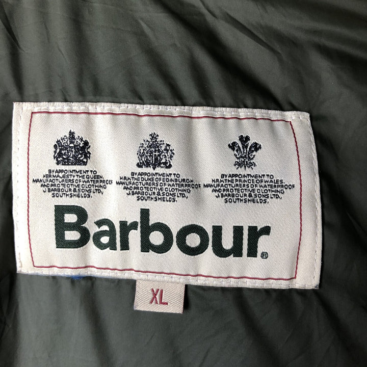 Barbour padded quilted vest, men's XL size polyamide yellow type Vintage Second Hand
