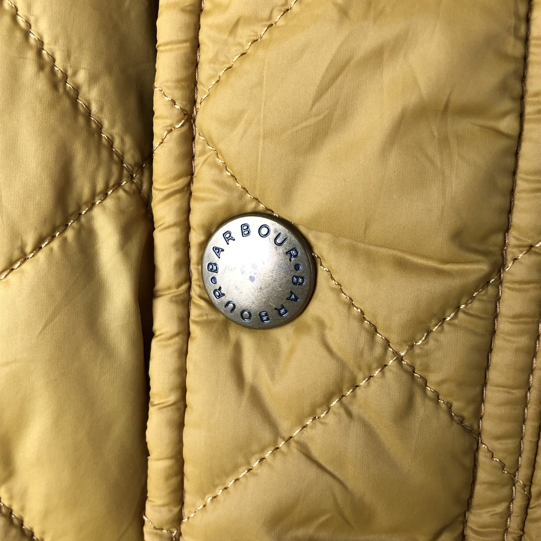 Barbour padded quilted vest, men's XL size polyamide yellow type Vintage Second Hand