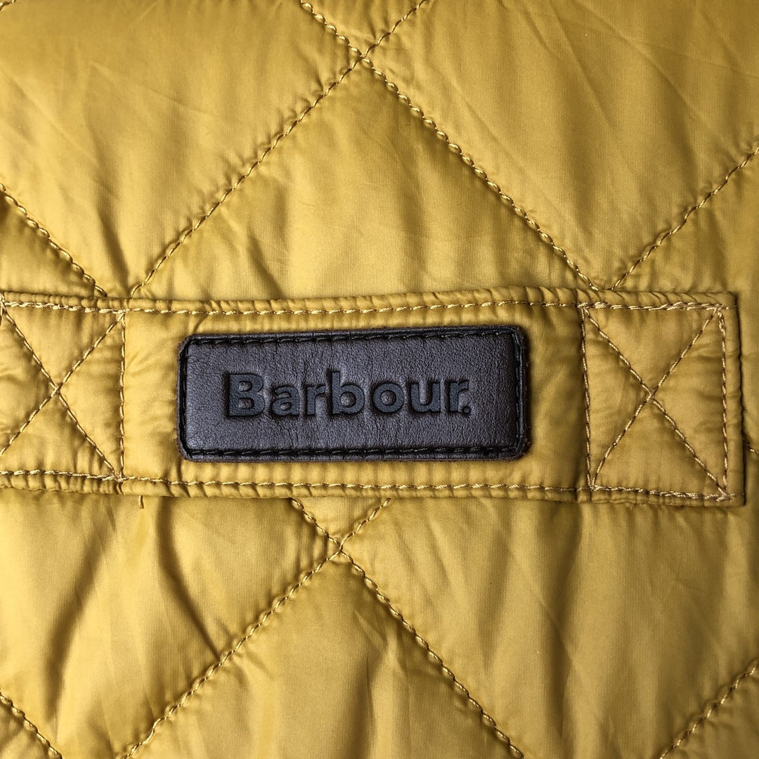 Barbour padded quilted vest, men's XL size polyamide yellow type Vintage Second Hand