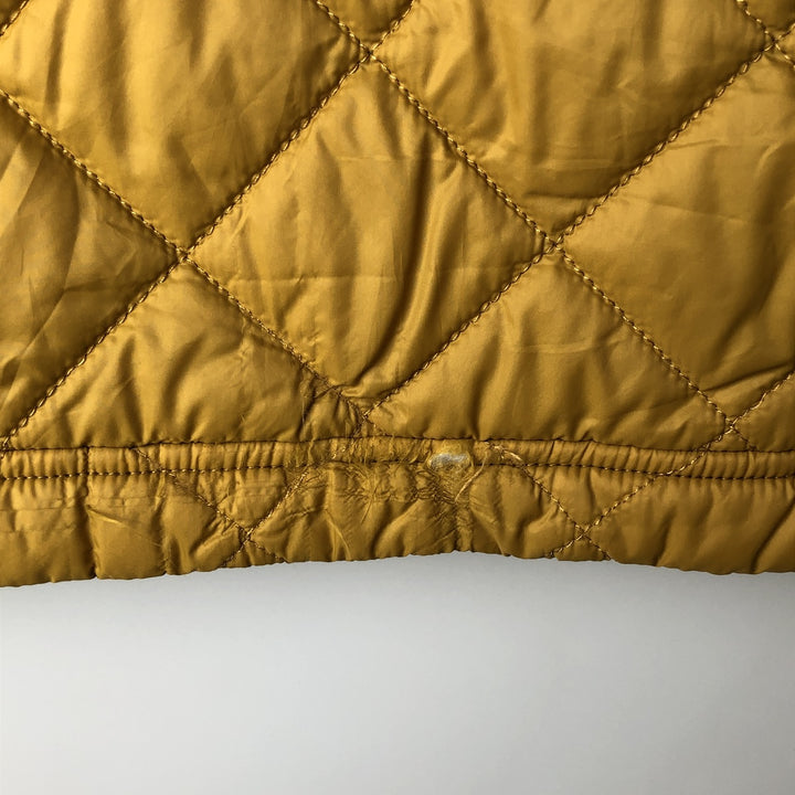 Barbour padded quilted vest, men's XL size polyamide yellow type Vintage Second Hand