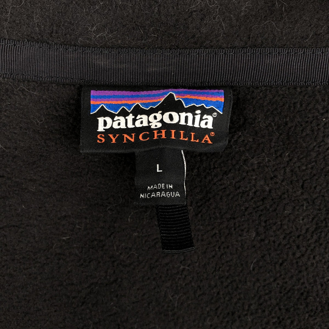 Patagonia Synchilla Fleece Jacket, Men's Size L (22990FA18) recycled polyester black type Vintage Second Hand