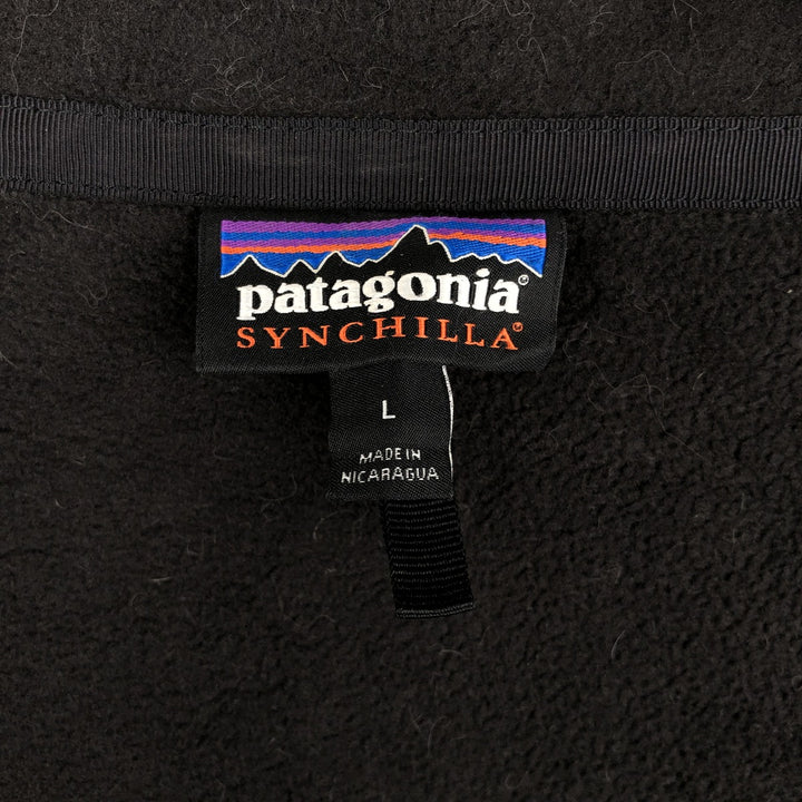 Patagonia Synchilla Fleece Jacket, Men's Size L (22990FA18) recycled polyester black type Vintage Second Hand