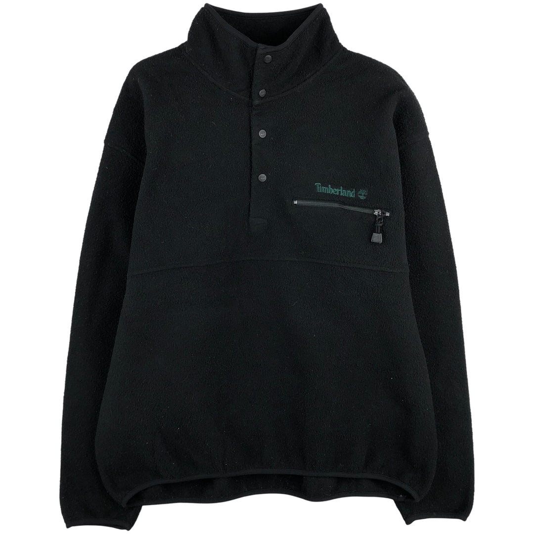 Timberland Fleece Pullover, Made in Canada, Men's XL polyester black type Vintage Second Hand