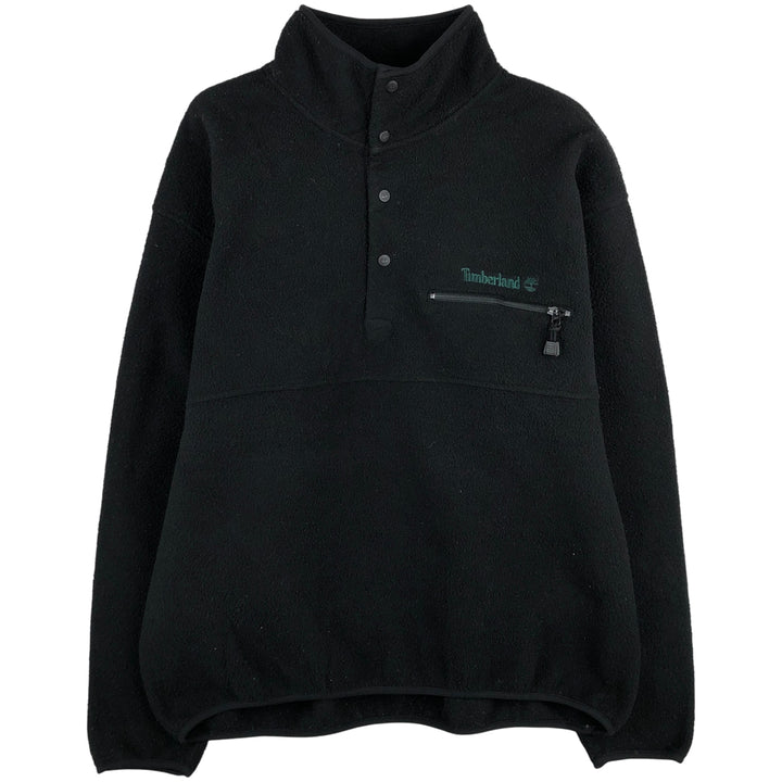 Timberland Fleece Pullover, Made in Canada, Men's XL polyester black type Vintage Second Hand