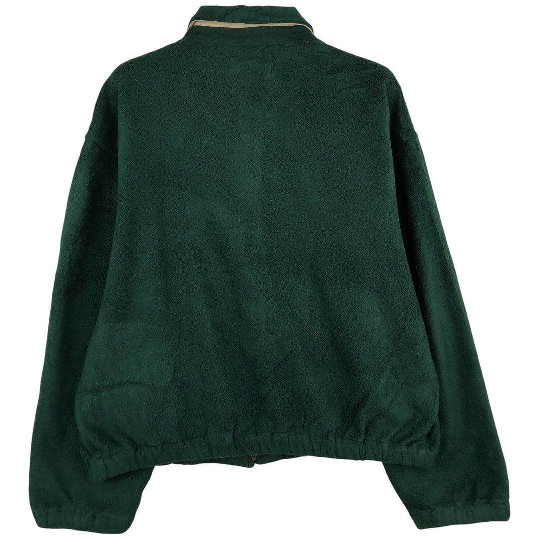 90'S Ralph Lauren POLO SPORT Swing-Top Fleece Jacket, Made in USA, Men's Size Medium polyester Green type dark green Vintage Second Hand