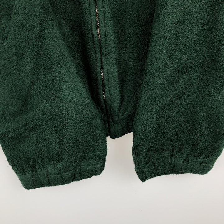 90'S Ralph Lauren POLO SPORT Swing-Top Fleece Jacket, Made in USA, Men's Size Medium polyester Green type dark green Vintage Second Hand