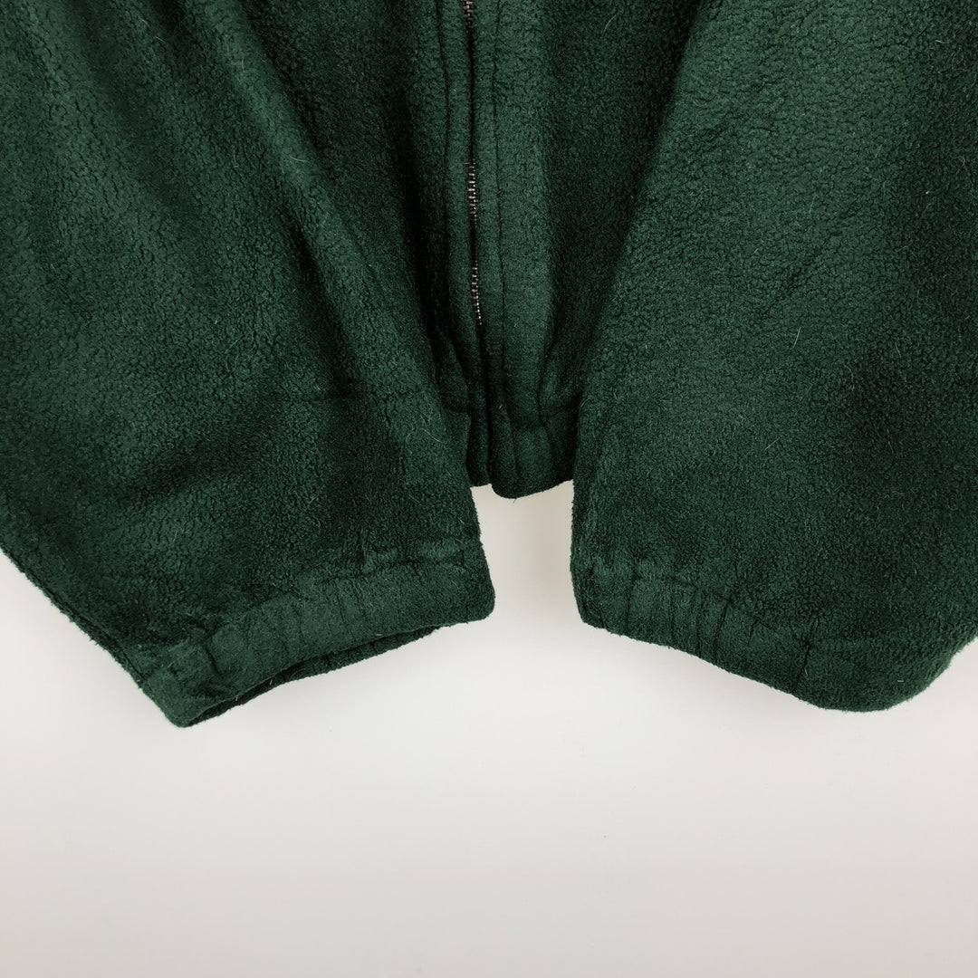90'S Ralph Lauren POLO SPORT Swing-Top Fleece Jacket, Made in USA, Men's Size Medium polyester Green type dark green Vintage Second Hand