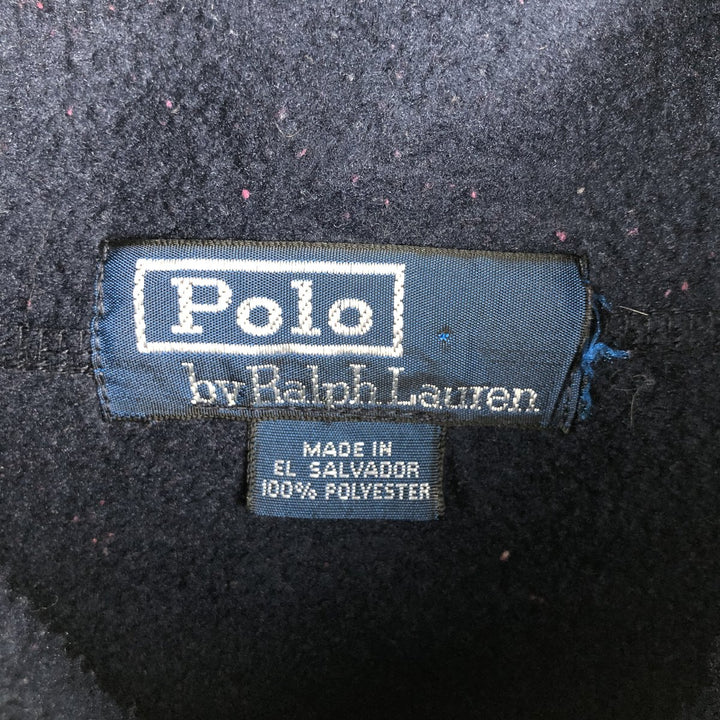 Ralph Lauren POLO by Ralph Lauren Half Zip Fleece Pullover Men's XL polyester navy blue type Vintage Second Hand