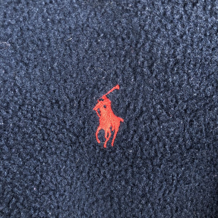 Ralph Lauren POLO by Ralph Lauren Half Zip Fleece Pullover Men's XL polyester navy blue type Vintage Second Hand