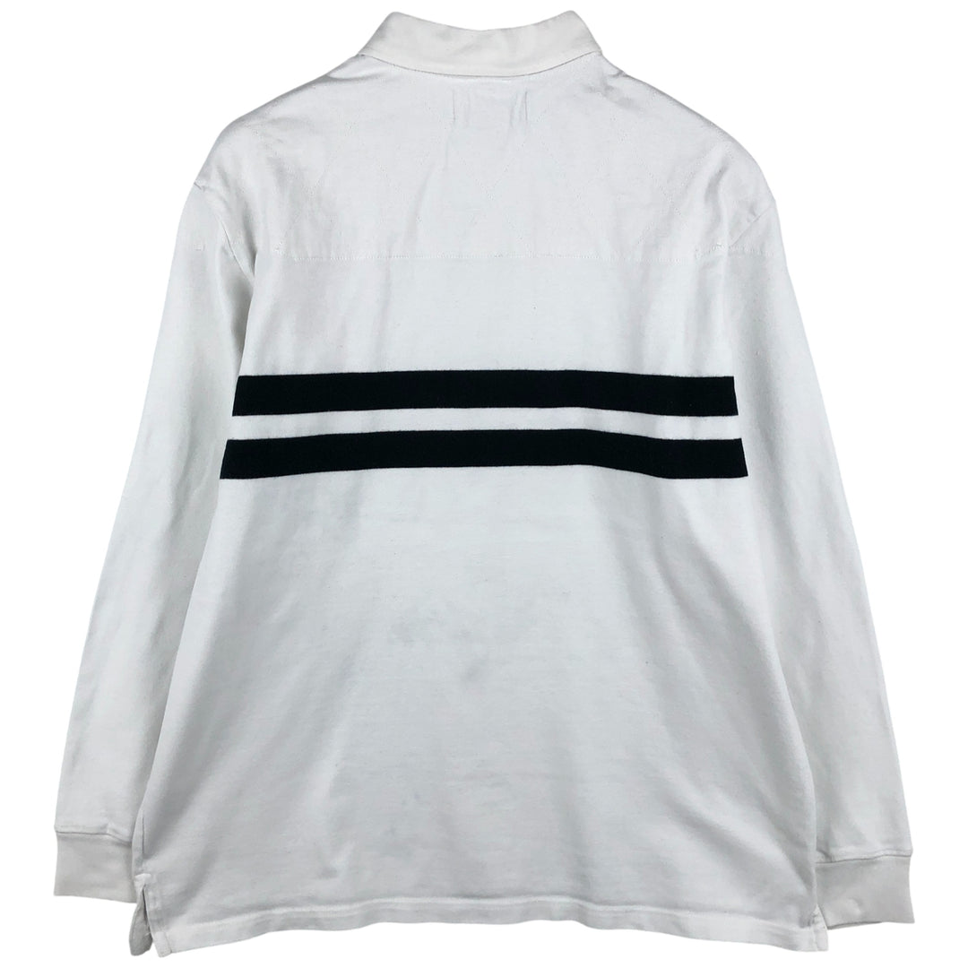 Ralph Lauren POLO by Ralph Lauren long sleeve rugby shirt, men's size L cotton white type Vintage Second Hand