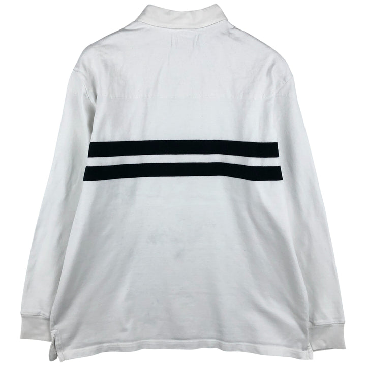 Ralph Lauren POLO by Ralph Lauren long sleeve rugby shirt, men's size L cotton white type Vintage Second Hand