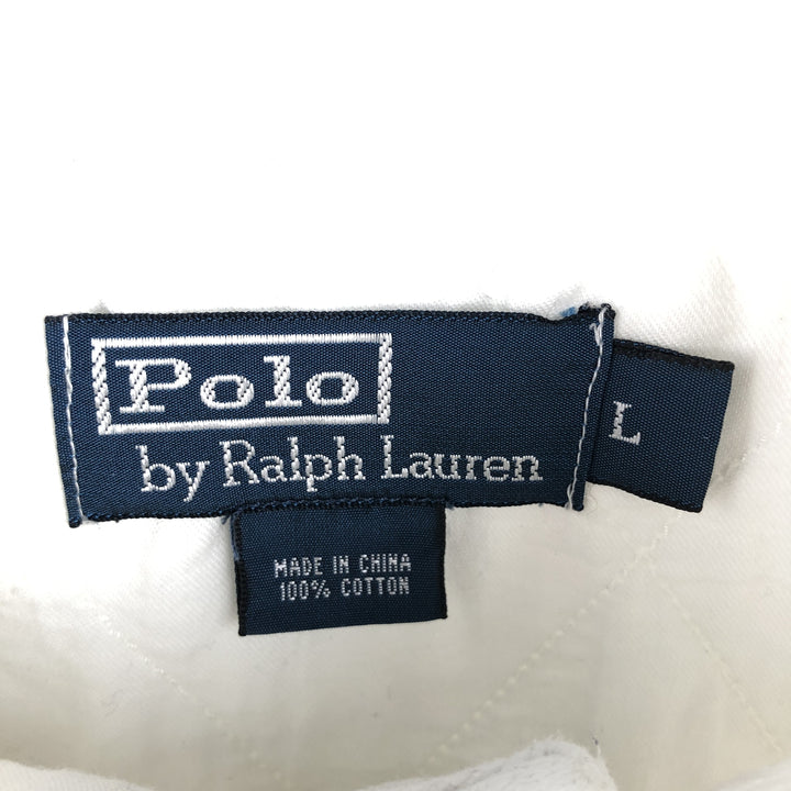 Ralph Lauren POLO by Ralph Lauren long sleeve rugby shirt, men's size L cotton white type Vintage Second Hand