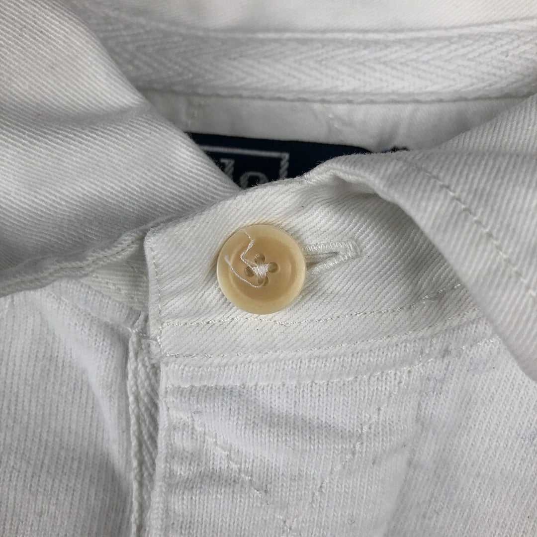 Ralph Lauren POLO by Ralph Lauren long sleeve rugby shirt, men's size L cotton white type Vintage Second Hand