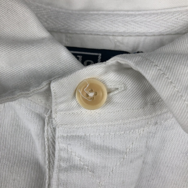 Ralph Lauren POLO by Ralph Lauren long sleeve rugby shirt, men's size L cotton white type Vintage Second Hand