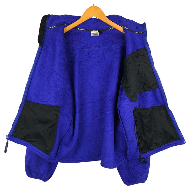 1990'S LL Bean Fleece Jacket, Men's XL, Vintage unclear Purple type blue-purple Vintage Second Hand