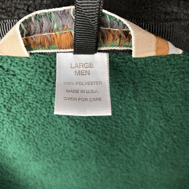 90'S Vintage EMS Fleece Jacket, Made in USA, Men's Size L polyester green type Vintage Second Hand