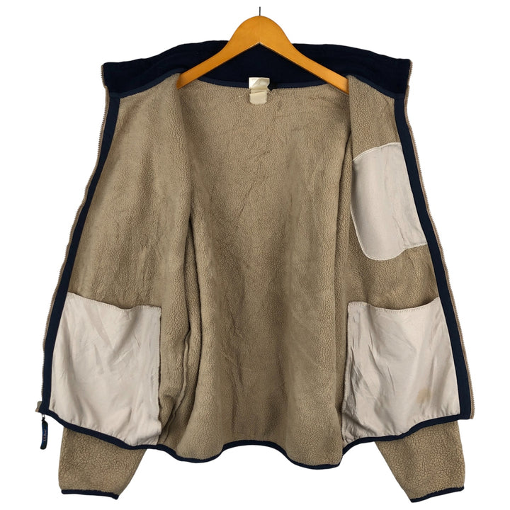 1990'S LL Bean Fleece Jacket, Men's XL, Vintage unclear Beige type Vintage Second Hand