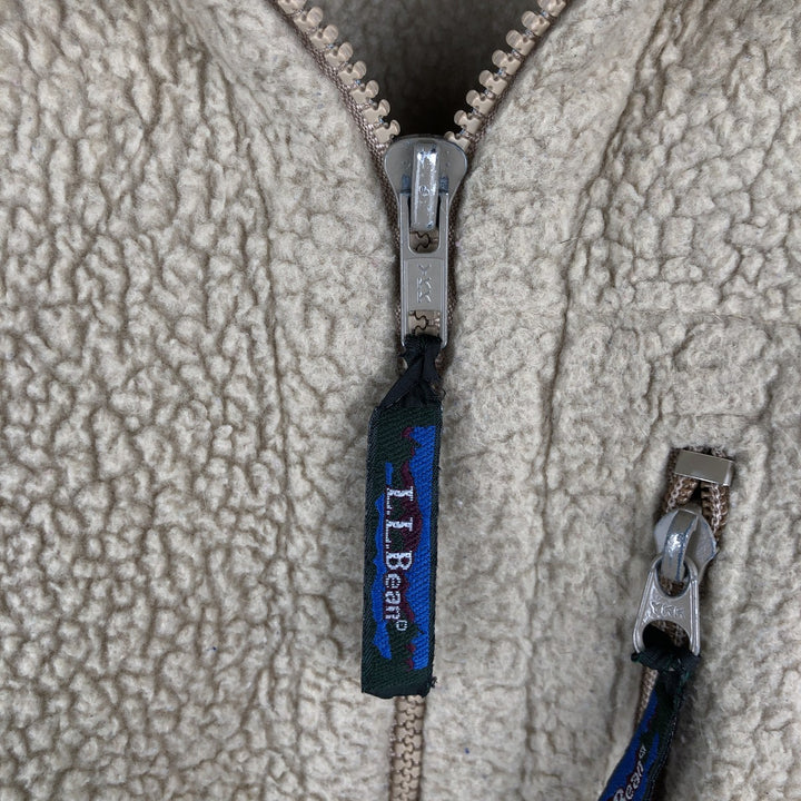 1990'S LL Bean Fleece Jacket, Men's XL, Vintage unclear Beige type Vintage Second Hand
